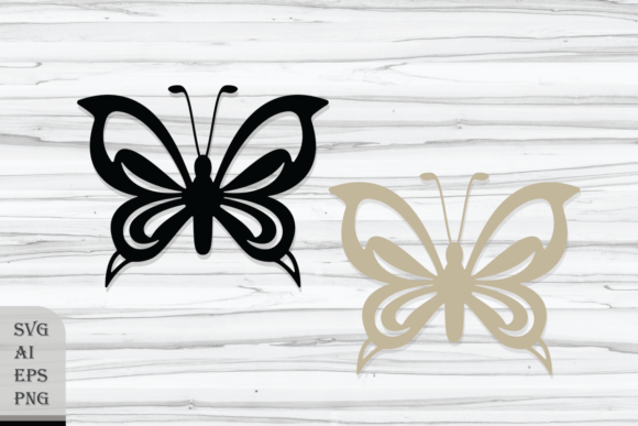 Abstract Floral Butterfly