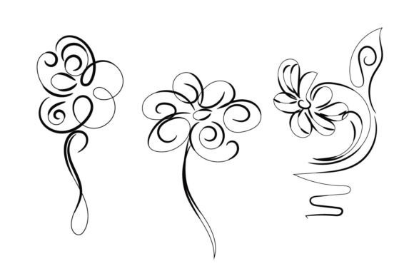 Baroque Engraved Floral Flower