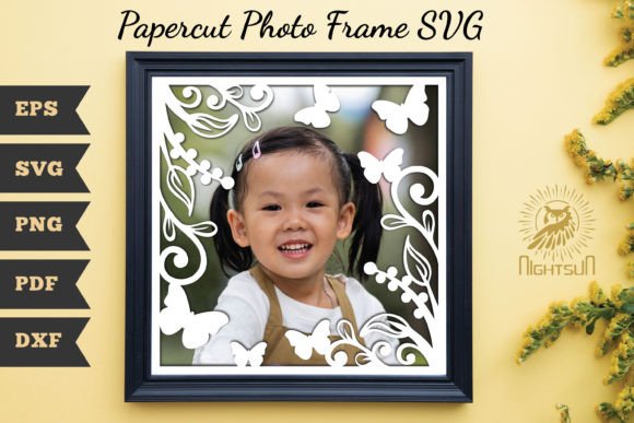 Beautiful Floral Photo Frame Papercut 7