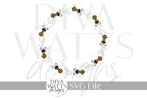 Bees Wreath Hanger Design SVG