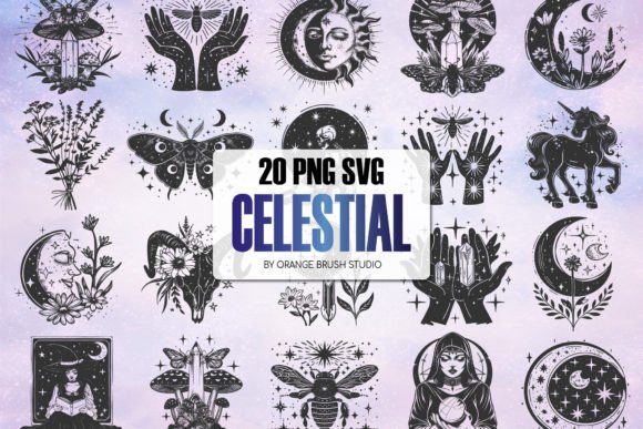 Celestial PNG Bundle - Boho Mystical SVG