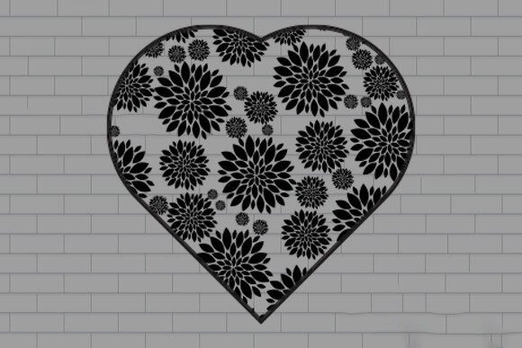 Floral Heart Wall Interior