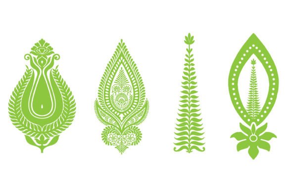 Floral Stencil Art Vector Illustration