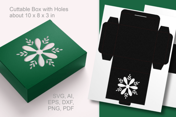 Floral Style Snowfuze Favor Box Template