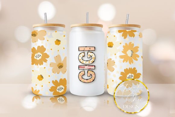 Gigi Libbey Can Glass Floral UVDTF Wrap