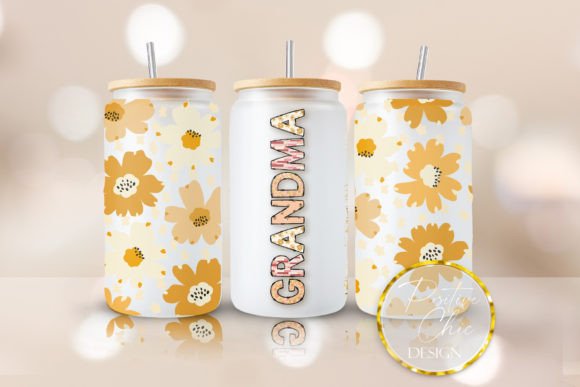 Grandma Libbey Glass Floral UVDTF Wrap