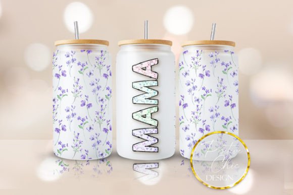 Mama Libbey Can Wrap Floral UVDTF PNG