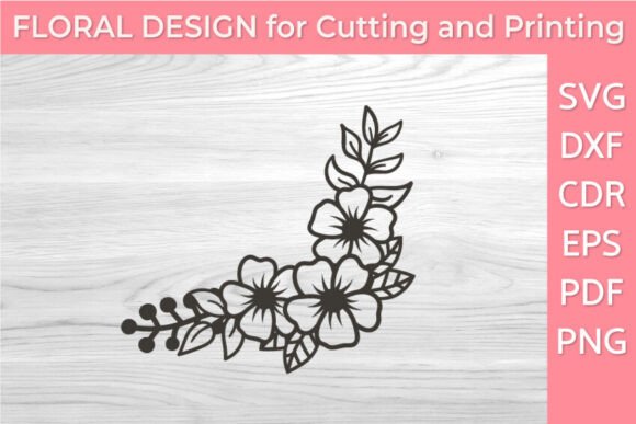 Minimalist Botanical Corner Frame SVG
