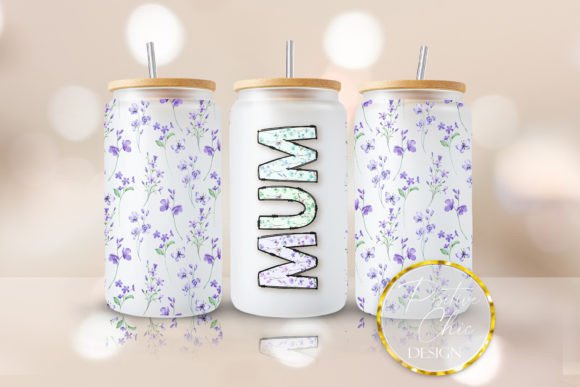 Mum Libbey Can Wrap Floral UVDTF PNG