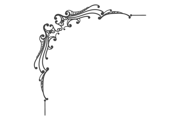Ornate Corner with Floral Calligraphic L