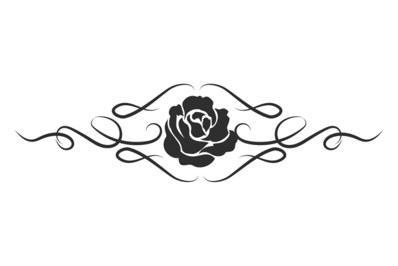 Vintage Floral Header Drawing. Calligrap